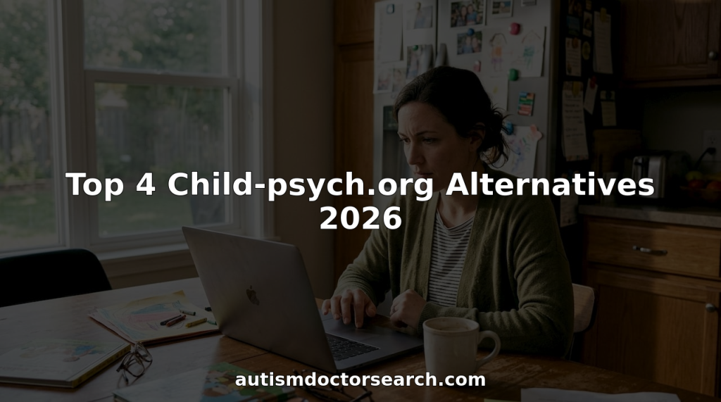 Parent researching autism resources at home