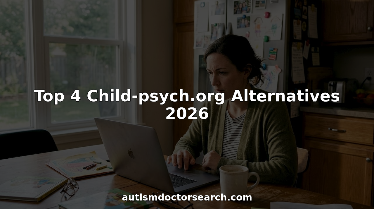 Parent researching autism resources at home