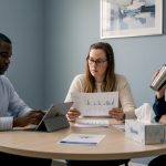 Diagnosis team reviews child developmental report