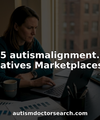 Person researching autism service directories at home desk