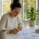 Mother reviewing functional behavior assessment report