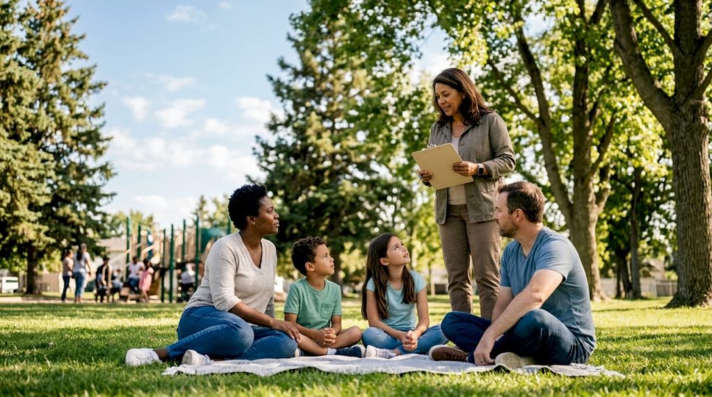 Family consulting mental health professional